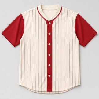 Baseball Style A Jersey — Cream/Red