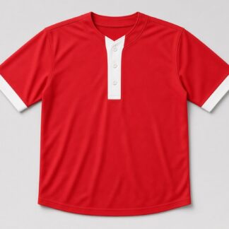 Baseball Style B Jersey — Red/White