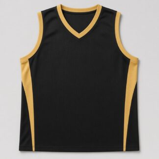 Basketball Style A Jersey — Black/Gold
