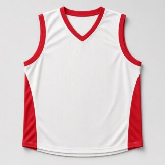 Basketball Style A Jersey — White/Red