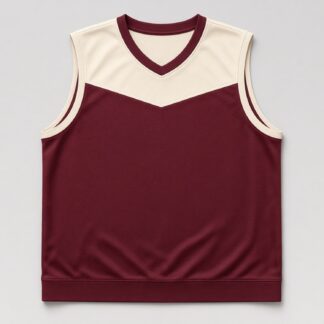 Basketball Style B Jersey — Maroon/Cream