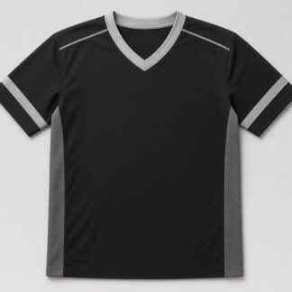 Football Style A Jersey — Black/Silver
