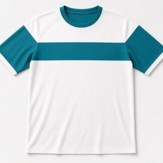 Soccer Style B Jersey — White/Teal